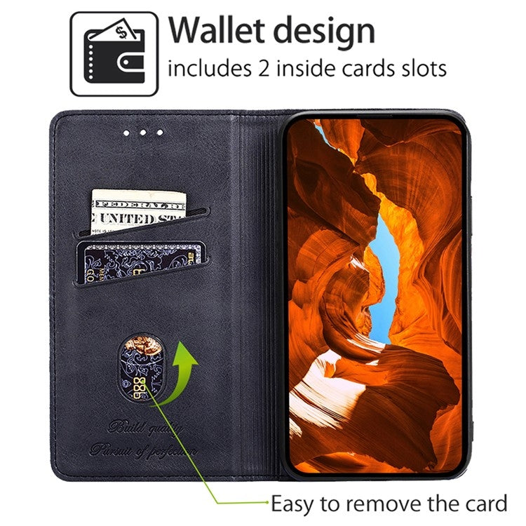 For iPhone 16 Cow Texture Magnetic Leather Phone Case(Black) by buy2fix