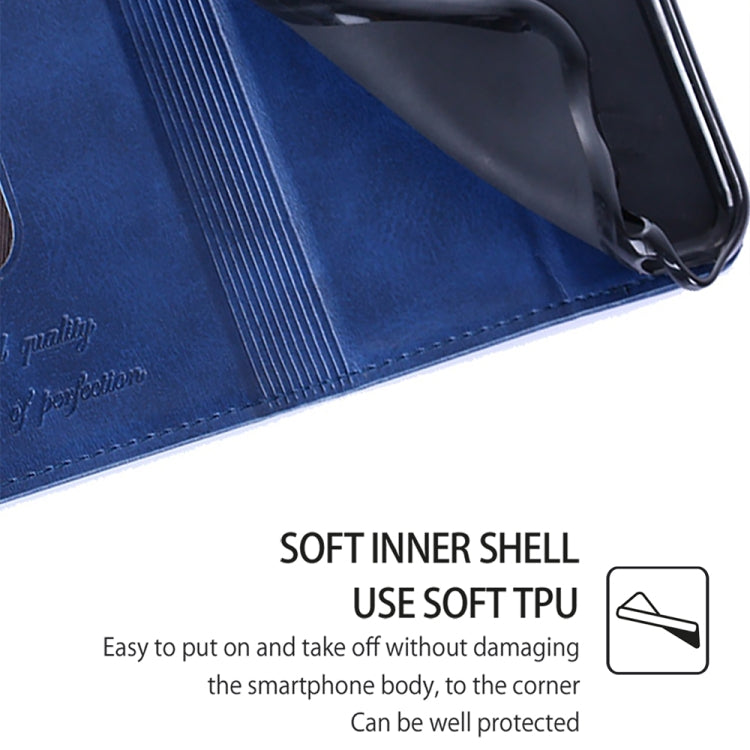 For iPhone 16 Pro Max Cow Texture Magnetic Leather Phone Case(Blue) by buy2fix