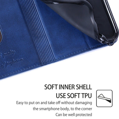 For iPhone 16 Pro Max Cow Texture Magnetic Leather Phone Case(Blue) by buy2fix