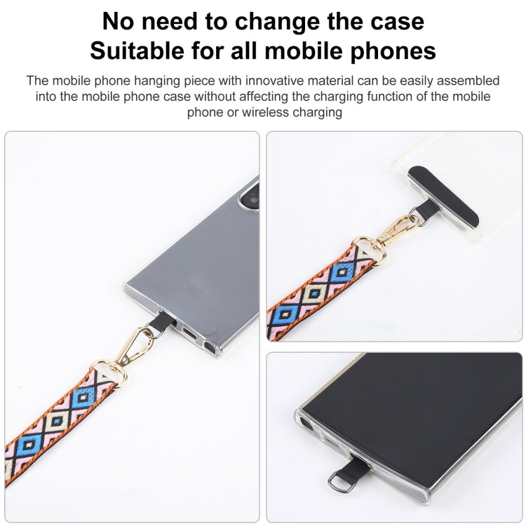 Retro Ethnic Style Crossbody Long Lanyard Mobile Phone Anti-lost Neck Lanyard(Dark Blue) - Lanyards & Wrist Straps by buy2fix | Online Shopping UK | buy2fix