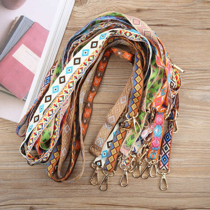 Retro Ethnic Style Crossbody Long Lanyard Mobile Phone Anti-lost Neck Lanyard(Orange) - Lanyards & Wrist Straps by buy2fix | Online Shopping UK | buy2fix