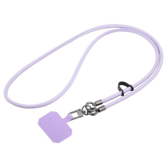 Leather Crossbody Phone Lanyard Anti-lost Long Lanyard(Purple) - Lanyards & Wrist Straps by buy2fix | Online Shopping UK | buy2fix