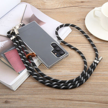 8mm Silver Buckle Adjustable Anti-lost Crossbody Mobile Phone Neck Lanyard(Black Green) - Lanyards & Wrist Straps by buy2fix | Online Shopping UK | buy2fix