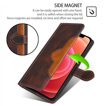 For iPhone 16 Plus Skin Feel Magnetic Buckle Leather Phone Case(Brown) by buy2fix