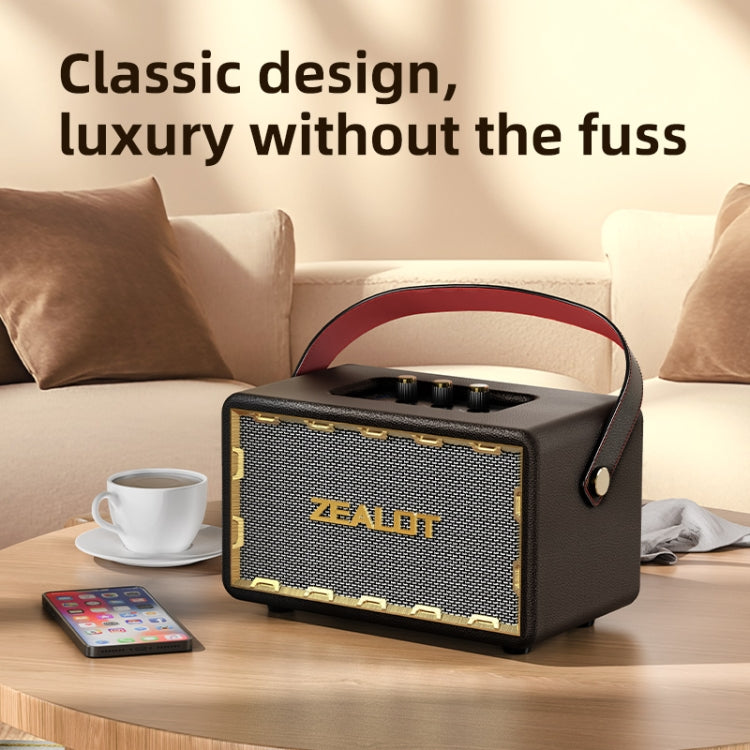 Zealot MT01 Retro Card Portable Wireless Bluetooth Speaker(Black) - Desktop Speaker by ZEALOT | Online Shopping UK | buy2fix