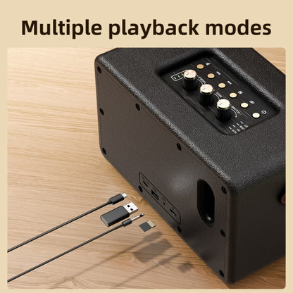 Zealot MT01 Retro Card Portable Wireless Bluetooth Speaker(Black) - Desktop Speaker by ZEALOT | Online Shopping UK | buy2fix