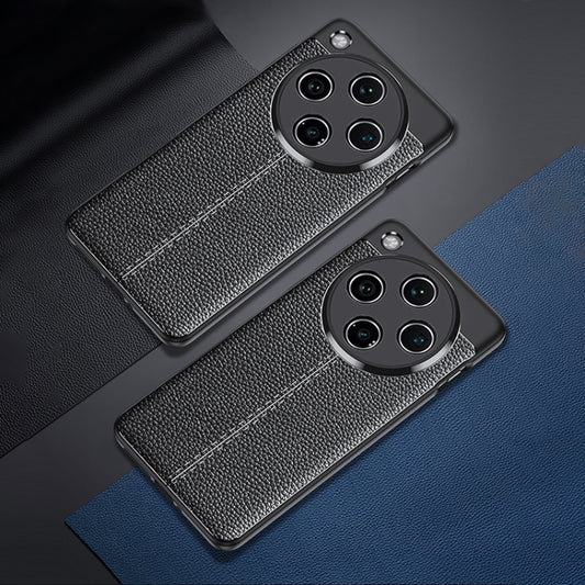 For OPPO Find X8 Litchi Texture Shockproof TPU Phone Case(Black) by buy2fix