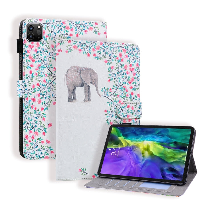 For iPad Pro 11 inch (2020) Horizontal Flip Leather Tablet Case, with  Card Slots & Holder & Photo Frame(Elephant Flower) - iPad Pro 11 (2020) Cases by buy2fix | Online Shopping UK | buy2fix