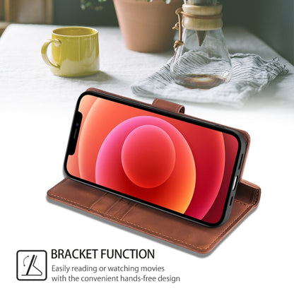 For iPhone 16 Plus Skin Feel Crocodile Magnetic Clasp Leather Phone Case(Brown) by buy2fix