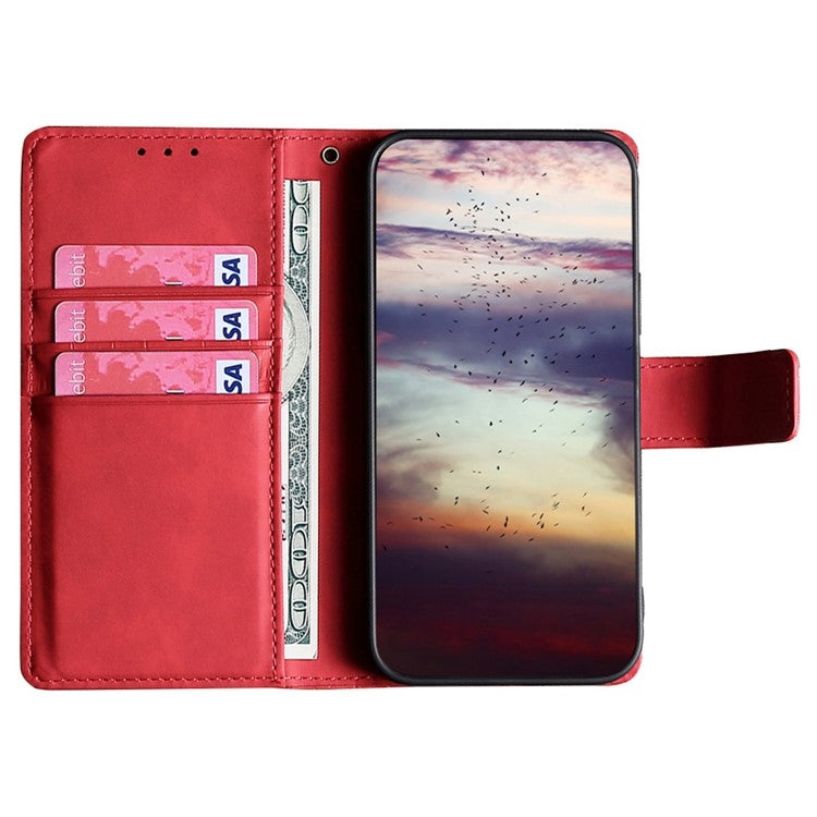 For iPhone 16 Plus Skin Feel Magnetic Leather Phone Case(Red) - iPhone 16 Plus Cases by buy2fix | Online Shopping UK | buy2fix