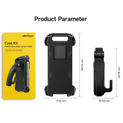For Ulefone Armor mini 20T Pro / 20 Pro Ulefone Back Clip Phone Case(Black) by Ulefone