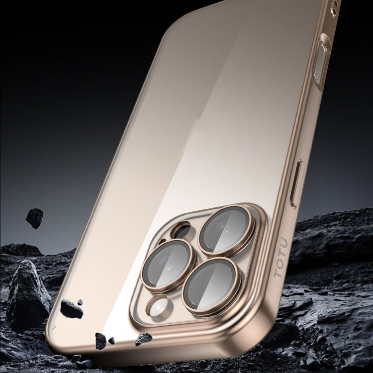 For iPhone 16 Pro TOTU PC-2 Soft Jane Series Electroplated TPU Phone Case with Lens Film(Gold) - iPhone 16 Pro Cases by TOTUDESIGN | Online Shopping UK | buy2fix