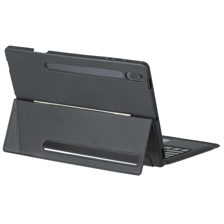 For Samsung Galaxy Tab S10+ / S9 FE+ / S9+ Detachable Backlit Bluetooth Keyboard Leather Case with Touchpad(Black) by buy2fix