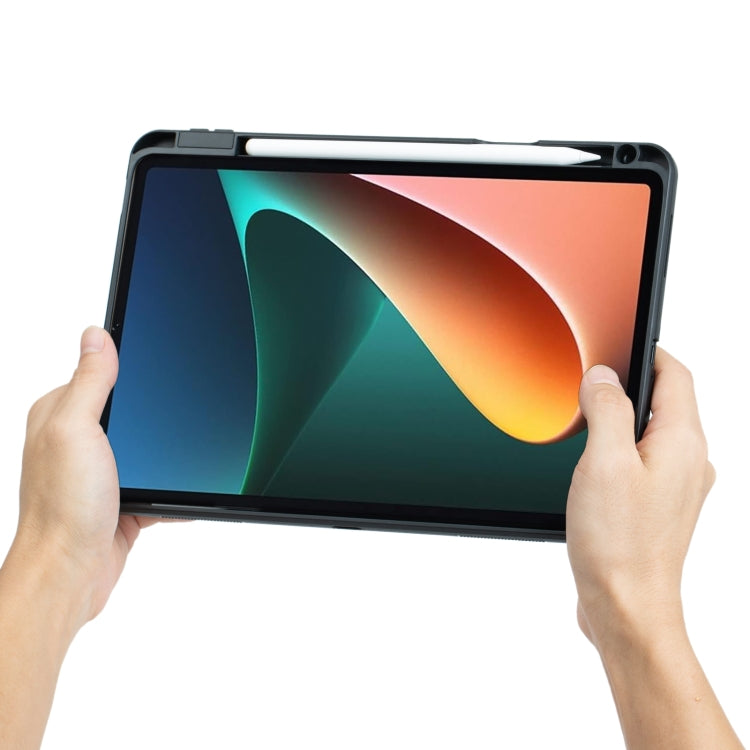 For Xiaomi Pad 5 / 5 Pro 11 Detachable Backlit Bluetooth Keyboard Leather Case with Touchpad(Black) by buy2fix