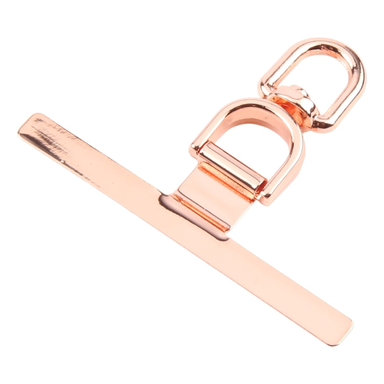 360 Degree Rotation T-shape Metal Mobile Phone Lanyard Fixing Gasket(Rose Gold) - Lanyards & Wrist Straps by buy2fix | Online Shopping UK | buy2fix