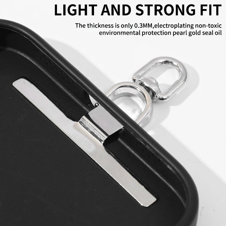 360 Degree Rotation T-shape Metal Mobile Phone Lanyard Fixing Gasket(Silver) - Lanyards & Wrist Straps by buy2fix | Online Shopping UK | buy2fix