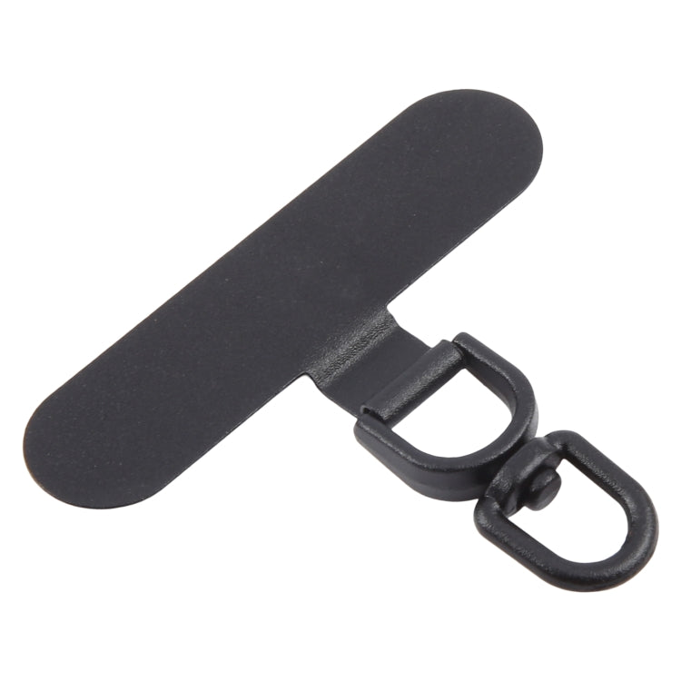 360 Degree Rotation Oval Metal Mobile Phone Lanyard Fixing Gasket(Black) - Lanyards & Wrist Straps by buy2fix | Online Shopping UK | buy2fix