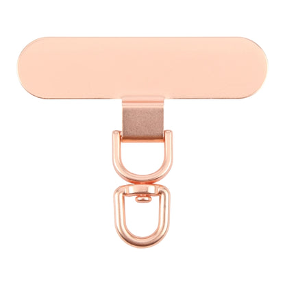 360 Degree Rotation Oval Metal Mobile Phone Lanyard Fixing Gasket(Rose Gold) - Lanyards & Wrist Straps by buy2fix | Online Shopping UK | buy2fix