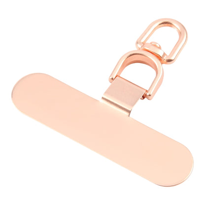 360 Degree Rotation Oval Metal Mobile Phone Lanyard Fixing Gasket(Rose Gold) - Lanyards & Wrist Straps by buy2fix | Online Shopping UK | buy2fix