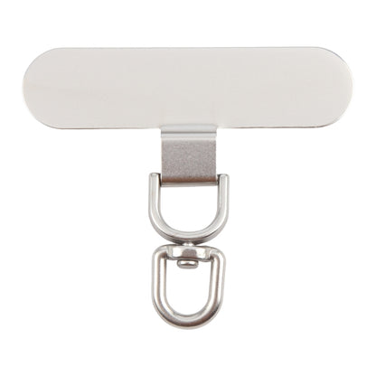 360 Degree Rotation Oval Metal Mobile Phone Lanyard Fixing Gasket(Silver) - Lanyards & Wrist Straps by buy2fix | Online Shopping UK | buy2fix