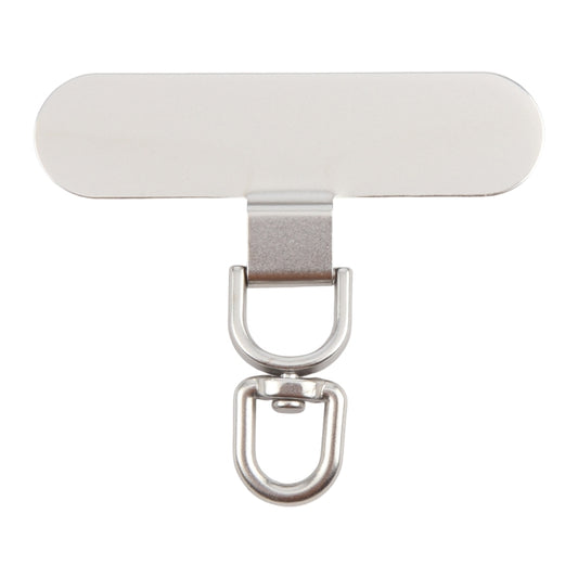 360 Degree Rotation Oval Metal Mobile Phone Lanyard Fixing Gasket(Silver) - Lanyards & Wrist Straps by buy2fix | Online Shopping UK | buy2fix