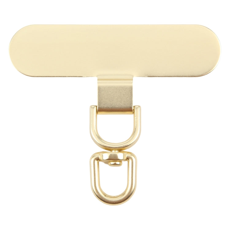 360 Degree Rotation Oval Metal Mobile Phone Lanyard Fixing Gasket(Gold) - Lanyards & Wrist Straps by buy2fix | Online Shopping UK | buy2fix