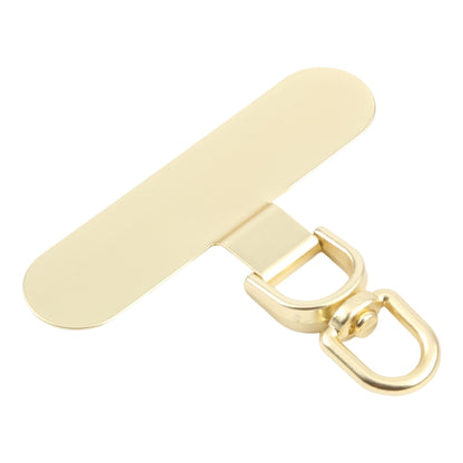 360 Degree Rotation Oval Metal Mobile Phone Lanyard Fixing Gasket(Gold) - Lanyards & Wrist Straps by buy2fix | Online Shopping UK | buy2fix