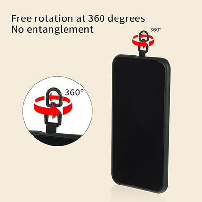 360 Degree Rotation Oval Metal Mobile Phone Lanyard Fixing Gasket(Gold) - Lanyards & Wrist Straps by buy2fix | Online Shopping UK | buy2fix