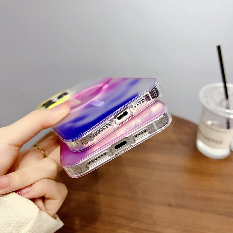 For iPhone 16 Plus Gradient MagSafe PC Hybrid TPU Phone Case(Pink) by buy2fix