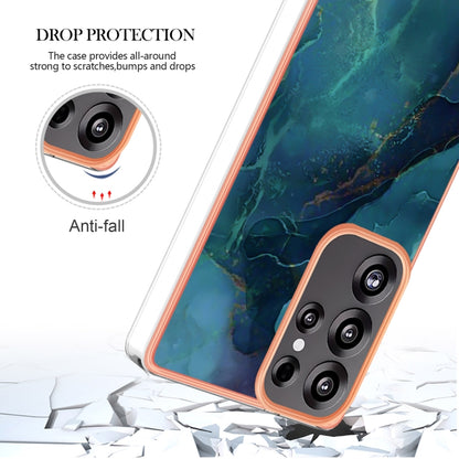 For Samsung Galaxy S25 Ultra 5G Electroplating Marble Dual-side IMD Phone Case(Green 017) by buy2fix