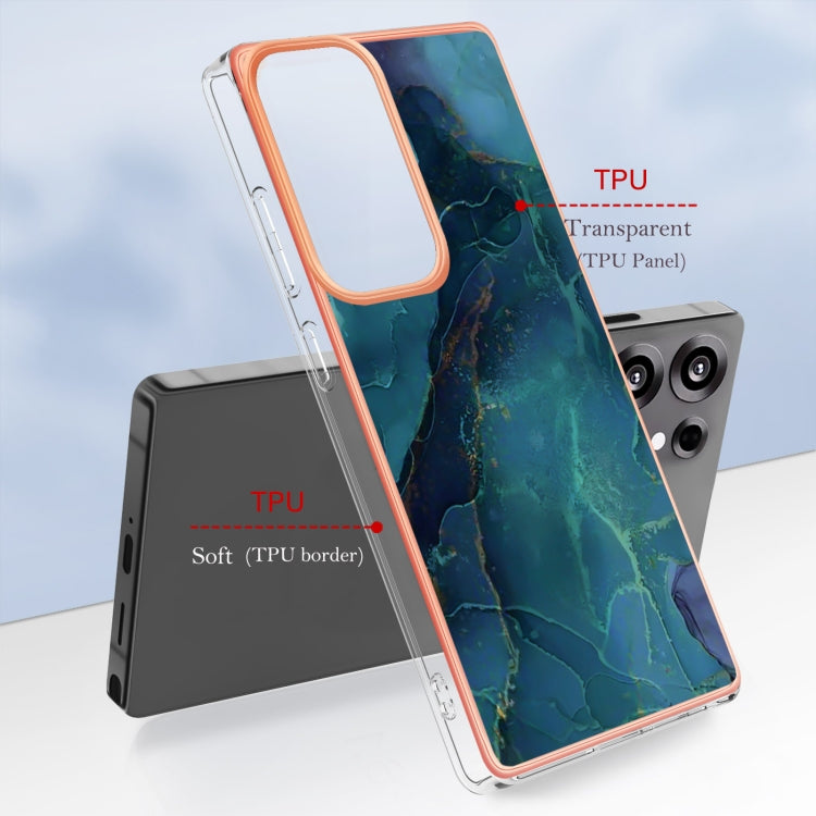 For Samsung Galaxy S25 Ultra 5G Electroplating Marble Dual-side IMD Phone Case(Green 017) by buy2fix