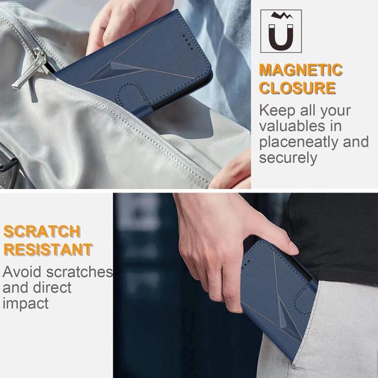 For Google Pixel 10 Pro XL Triangle Pattern Buckle Clasp Leather Phone Case(Royal Blue) - Google Cases by buy2fix | Online Shopping UK | buy2fix