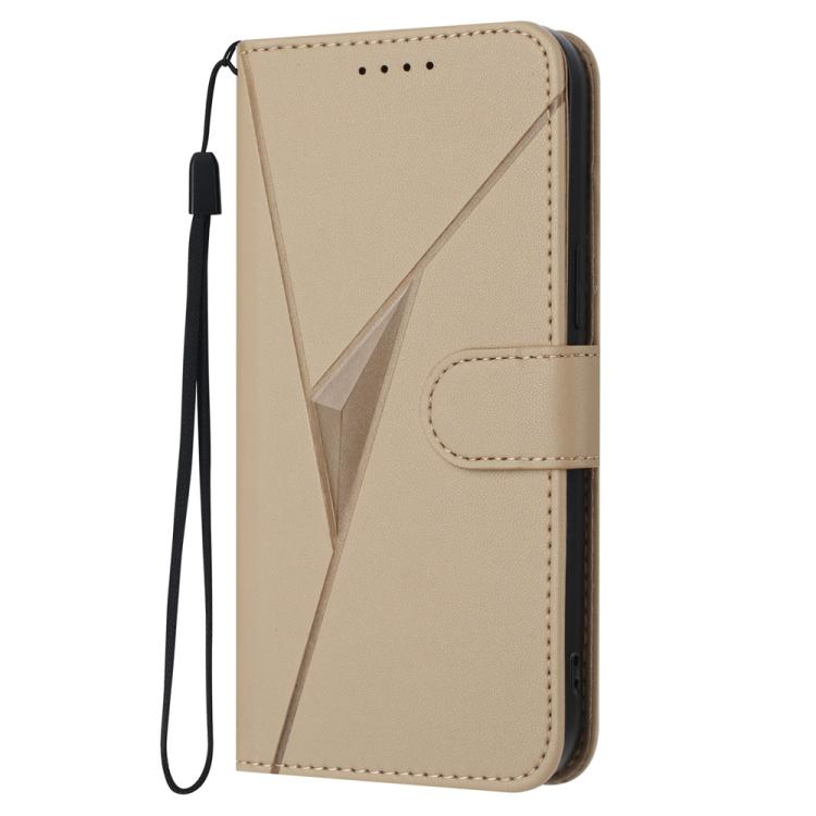 For Google Pixel 10 Pro XL Triangle Pattern Buckle Clasp Leather Phone Case(Gold) - Google Cases by buy2fix | Online Shopping UK | buy2fix