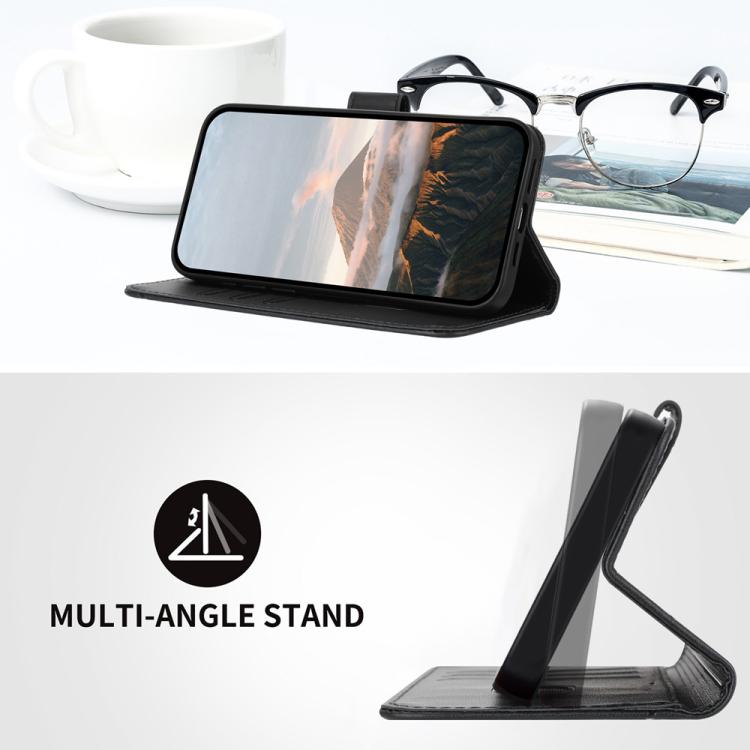 For Google Pixel 10 / Pixel 10 Pro Triangle Pattern Buckle Clasp Leather Phone Case(Black) - Google Cases by buy2fix | Online Shopping UK | buy2fix