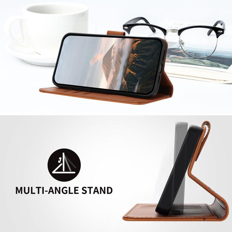 For iPhone 17 Triangle Pattern Buckle Clasp Leather Phone Case(Brown) - iPhone 17 Cases by buy2fix | Online Shopping UK | buy2fix