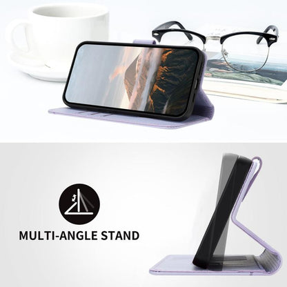 For iPhone 17 Triangle Pattern Buckle Clasp Leather Phone Case(Light Purple) - iPhone 17 Cases by buy2fix | Online Shopping UK | buy2fix