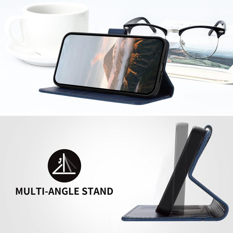 For iPhone Air Triangle Pattern Buckle Clasp Leather Phone Case(Royal Blue) - iPhone Air Cases by buy2fix | Online Shopping UK | buy2fix