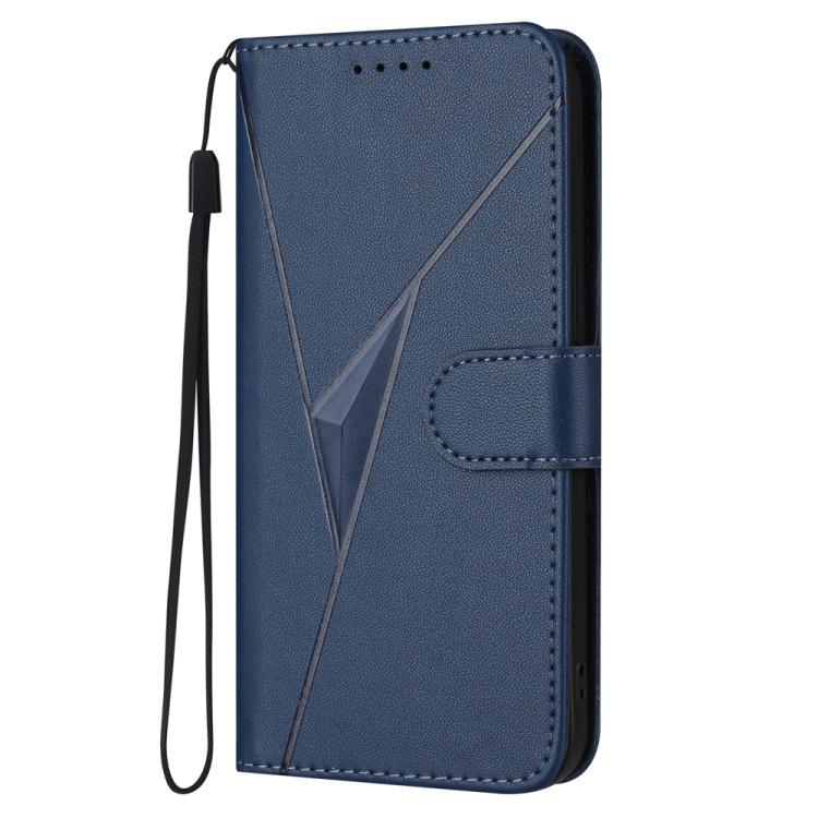 For iPhone 17 Pro Max Triangle Pattern Buckle Clasp Leather Phone Case(Royal Blue) - iPhone 17 Pro Max Cases by buy2fix | Online Shopping UK | buy2fix