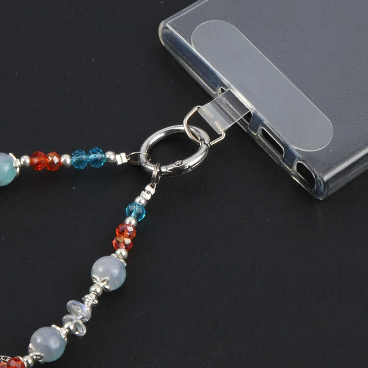 Star Alloy Beaded Bracelet Anti-Lost Phone Short Lanyard(Blue) - Lanyards & Wrist Straps by buy2fix | Online Shopping UK | buy2fix