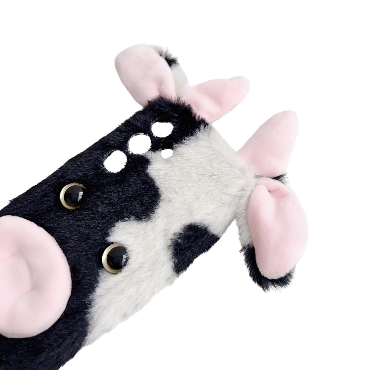 For Samsung Galaxy S25 5G Cute Plush Cow TPU Phone Case(Blue) - Galaxy S25 5G Cases by buy2fix | Online Shopping UK | buy2fix