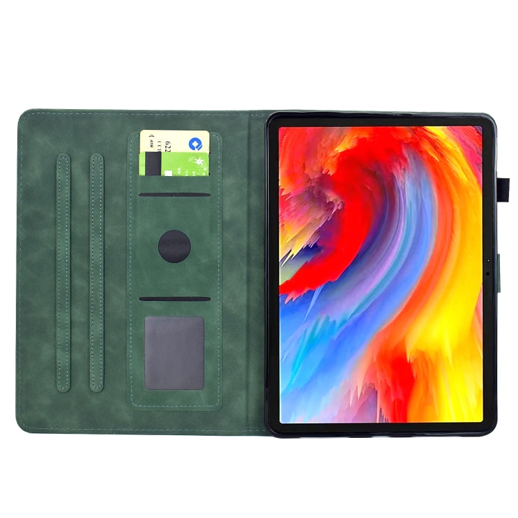 For iPad 9.7 2018 / 2017 Flowers and Bird Embossed Smart Leather Tablet Case(Green) - iPad 9.7 (2018) & (2017) Cases by buy2fix | Online Shopping UK | buy2fix