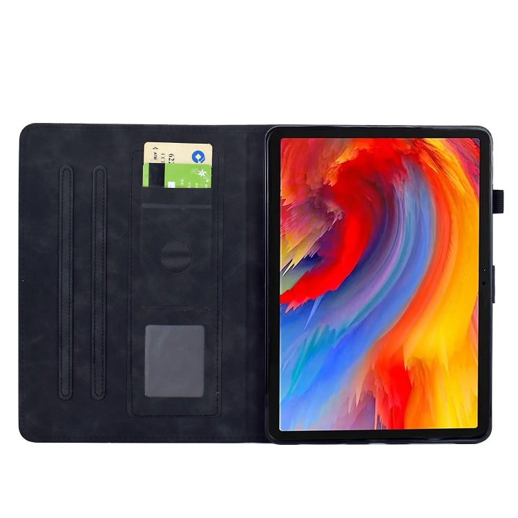 For iPad Air 11 2025 / 2024 / iPad Pro 11 Flowers and Bird Embossed Smart Leather Tablet Case(Black) - iPad Air 11 2025 / 2024 Cases by buy2fix | Online Shopping UK | buy2fix