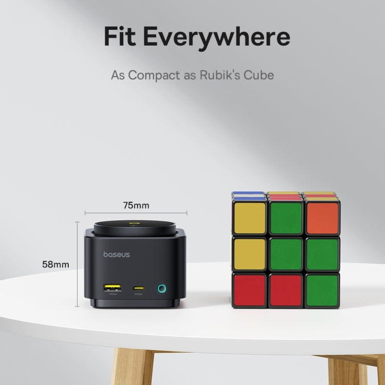 Baseus MagPro Series II 7 in 1 HUB Docking Station Magnetic Wireless Charger 15W(Black) - USB HUB by Baseus | Online Shopping UK | buy2fix