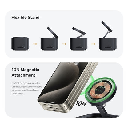 Baseus MagPro Series II 7 in 1 HUB Docking Station Magnetic Wireless Charger 15W(Black) - USB HUB by Baseus | Online Shopping UK | buy2fix