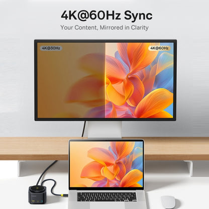 Baseus MagPro Series II 7 in 1 HUB Docking Station Magnetic Wireless Charger 15W(Black) - USB HUB by Baseus | Online Shopping UK | buy2fix