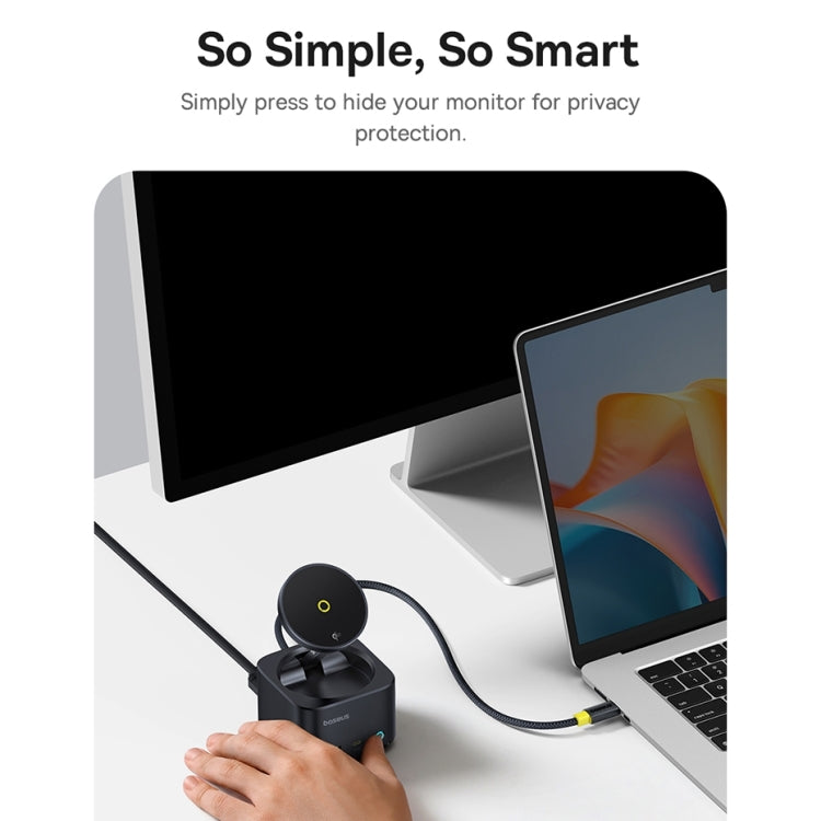 Baseus MagPro Series II 7 in 1 HUB Docking Station Magnetic Wireless Charger 15W(Black) - USB HUB by Baseus | Online Shopping UK | buy2fix