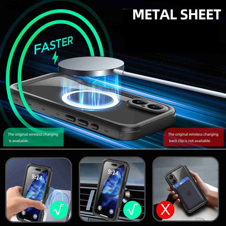 For iPhone 16 RedPepper IP68 Waterproof Triple-proof MagSafe Phone Case(Black) by RedPepper