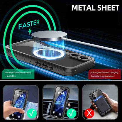 For iPhone 16 RedPepper IP68 Waterproof Triple-proof MagSafe Phone Case(Black) by RedPepper