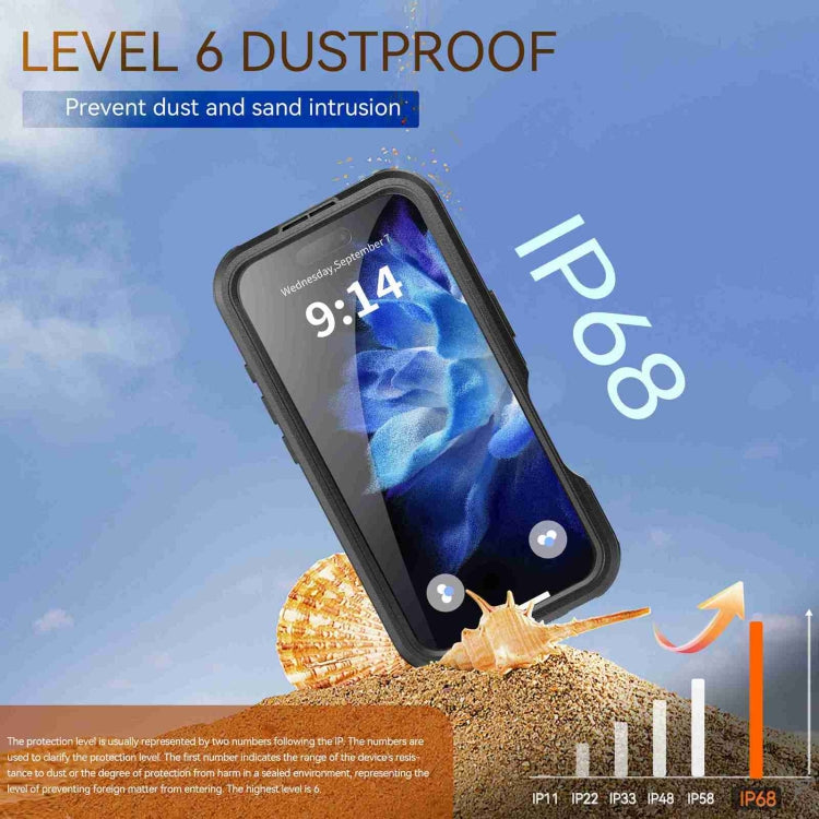 For iPhone 16 RedPepper IP68 Waterproof Triple-proof MagSafe Phone Case(Black) by RedPepper