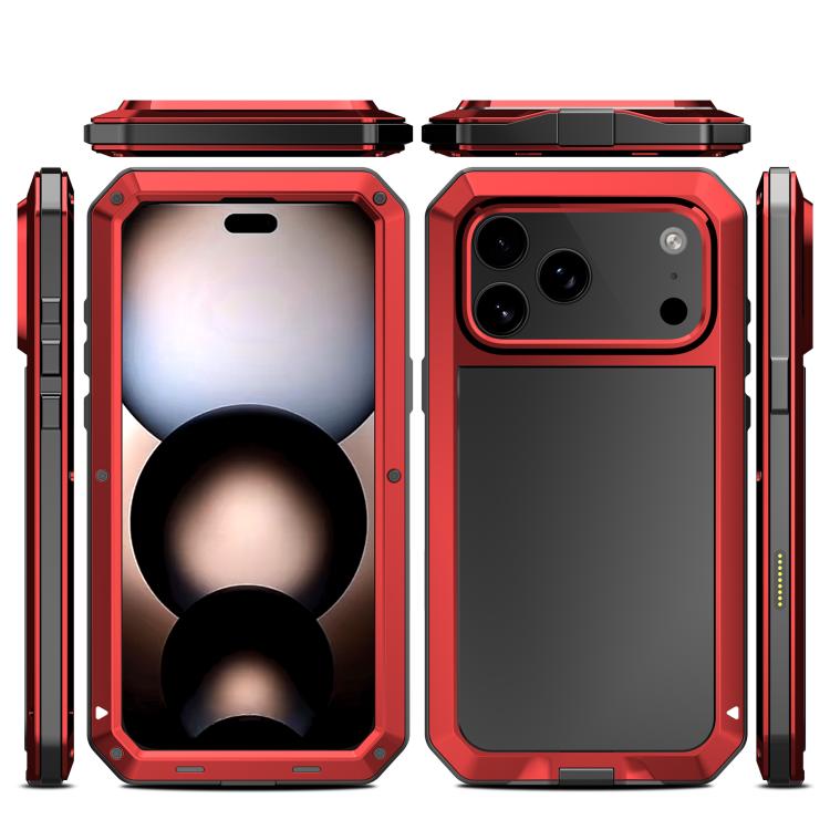 For iPhone 17 Pro Max RedPepper Triple-proof Metal Phone Case(Red) - iPhone 17 Pro Max Cases by RedPepper | Online Shopping UK | buy2fix